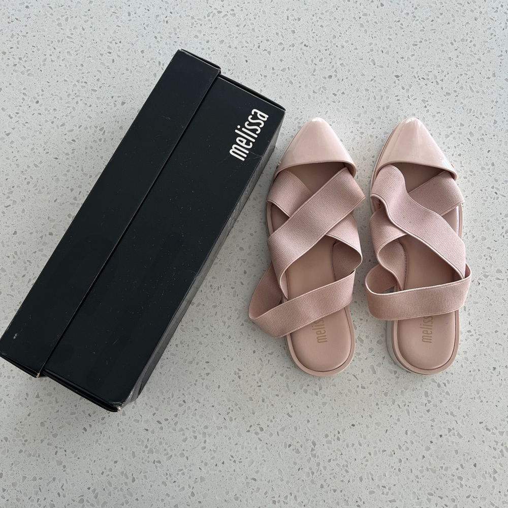 Melissa Pink Good Vibes Sandals Slip Ons Mules